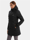 Heated Long Down Jacket 7.4V For Women - Black