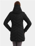 Heated Long Down Jacket 7.4V For Women - Black