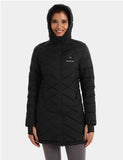 Heated Long Down Jacket 7.4V For Women - Black