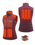 Women's Classic Heated Vest 7.4V - Milk White/ Light Grey/ Burgundy/ Pink