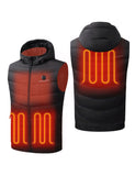 [Final Sale] Men’s Heated Down Vest 7.4V With Detachable Hood [S,M,L,2XL]